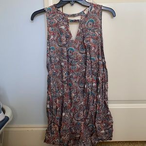 boutique dress with triangle cutout front & back